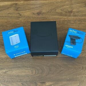 Amazon Echo Auto and air vent mount 
And Echo flex plug in smart speaker